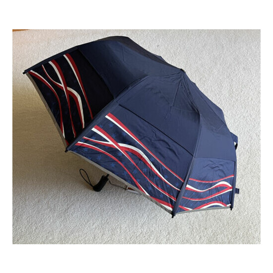 Weatherman Umbrella Collapsible Red White & Blue Windproof *NIB* Folds of Honor image {1}