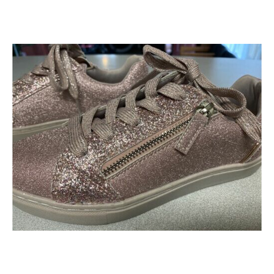 SO Memory Foam Pink Glitter Emilee Sneakers Size 4 image {6}