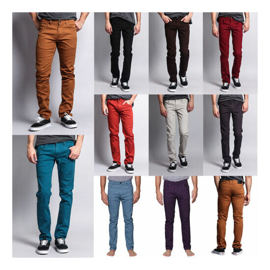 Victorious Men's Spandex Color Skinny Jeans Stretch Colored Pants DL937-PART-1 image {1}