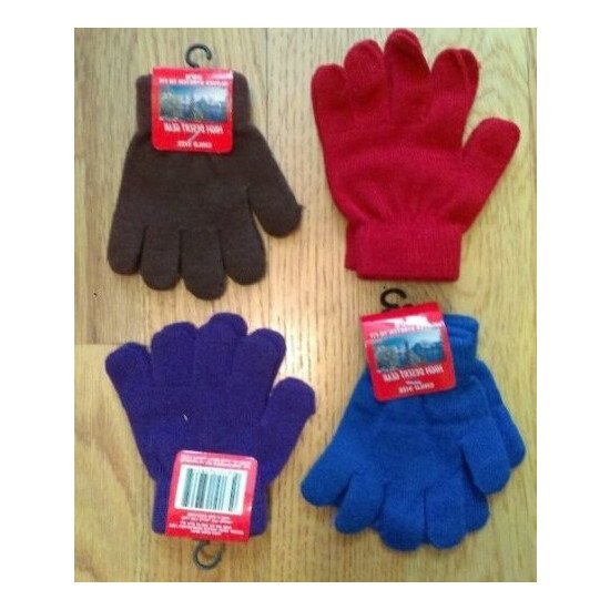 NEW STRETCHY GLOVES knitted Girls Boys to Juniors to Adult NWT from USA! image {1}