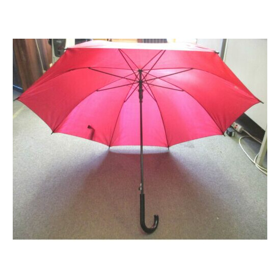 LOT OF 2--Unisex Auto Open Curved Handle Umbrella ,48" Round Wide-1200A image {2}
