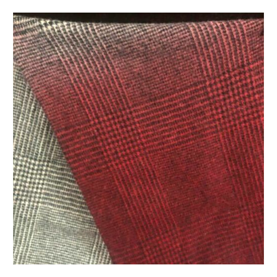 Bloomingdale's Altea Unisex Lana Wool Houndstooth Ombre Scarf, Grey / Red - $145 image {2}