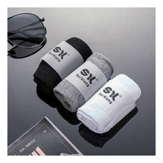 6 Pairs Luxury Gift for Men Husband Gifts Mens Cotton Socks with Gift Pack image {3}