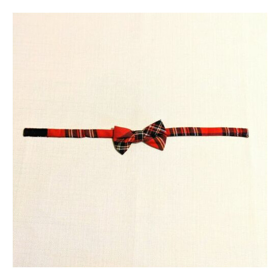 Baby Boys Plaid Red Christmas Bow Tie Toddler Neck Tie image {2}