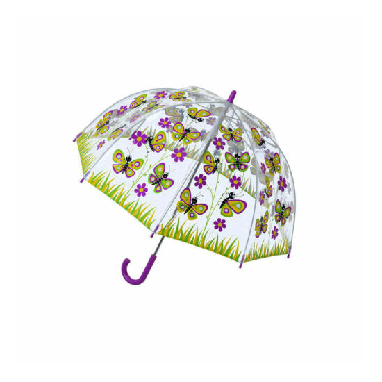Kids Umbrellas Children Kids PVC Clear Dome Design Brolly Colourful Girl Boy New image {8}