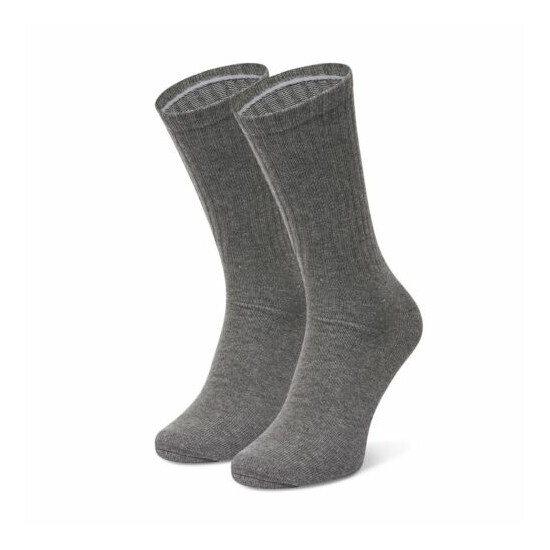 Calvin Klein 100% Authentic Men 6-Pack Cotton Cushion Sole Socks Grey Combo Long image {3}