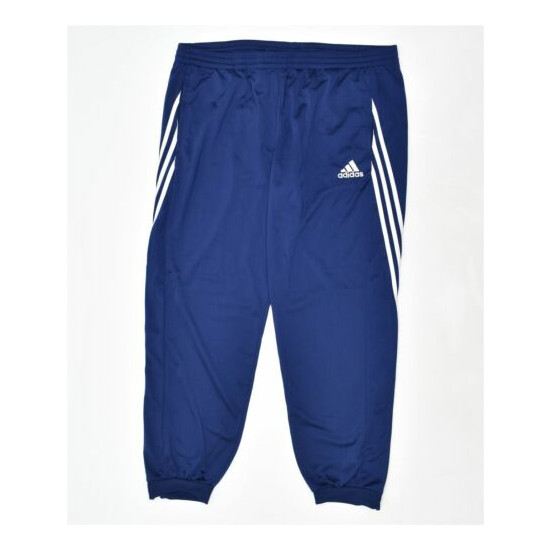 ADIDAS Mens Tracksuit Trousers 2XL Blue Polyester BE03 image {1}