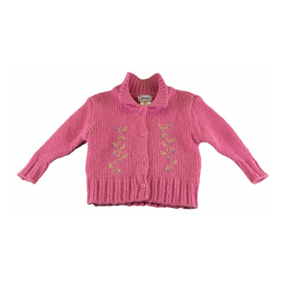 JACADI Girl's Aquilin Bengal Pink Long Sleeve Cardigan Sz: 12 Years NWT $98 image {1}