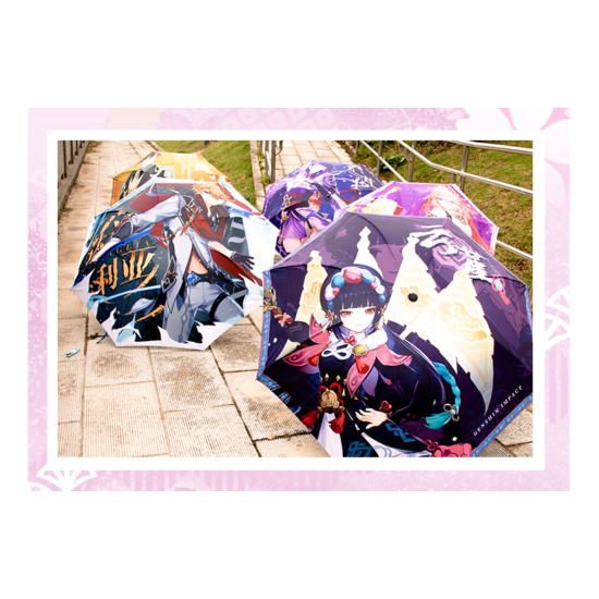 Anime Arknights W Portable Rain Sun Folding Umbrella Manual Umbrella Gift image {2}
