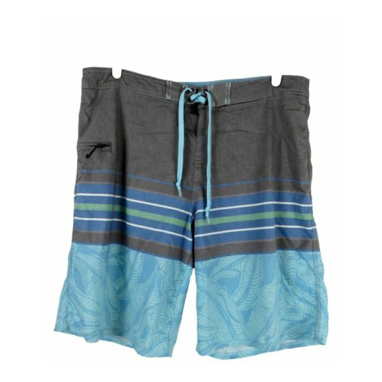 Burnside Mens Size 36 Blue & Gray Color Board Shorts image {1}
