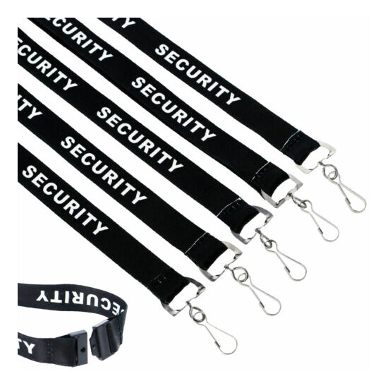 SECURITY Lanyard Keychain with Breakaway Clasp and ID Badge Clip for Personnel image {3}