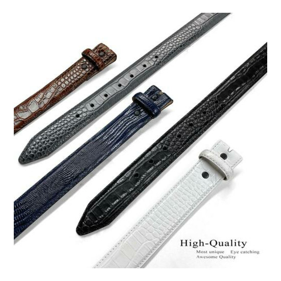 Replacement Belt Strap Italian Calfskin Genuine Leather Dress Belt Fits1-3/8" image {3}