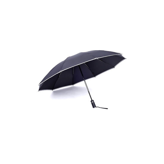 Umbrella With Silver Strip Anti- Wind Storm Umbrella with Waterproof image {1}