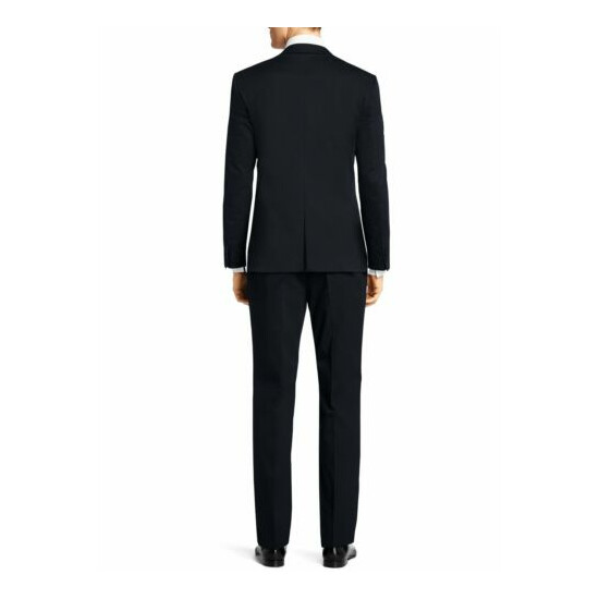 Nicoletti Mens Two Button Stretch Slim Fit Suit Ticket Pocket Jacket With Pant image {3}