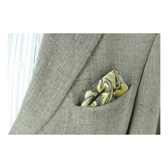 Lord R Colton Masterworks Bombay Onyx & Gold Floral Silk Pocket Square - $75 New image {3}