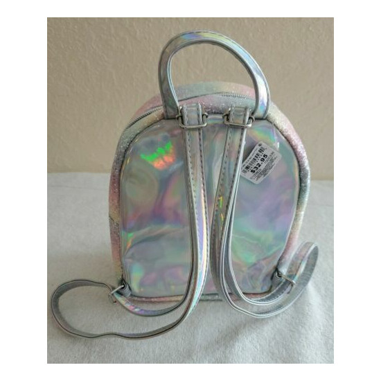 NEW, Girl's Unicorn Mini Backpack, rainbow sparkles. image {3}