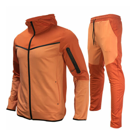 Men's Jogger Tracksuit 2 Pieces Sweatshirt Set Sports Pant Jacket Sweatsuit image {2}