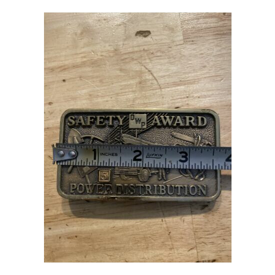 DWP 5 Year Safety Award Belt Buckle Utility Coal Electric Collector Osten Metal image {4}