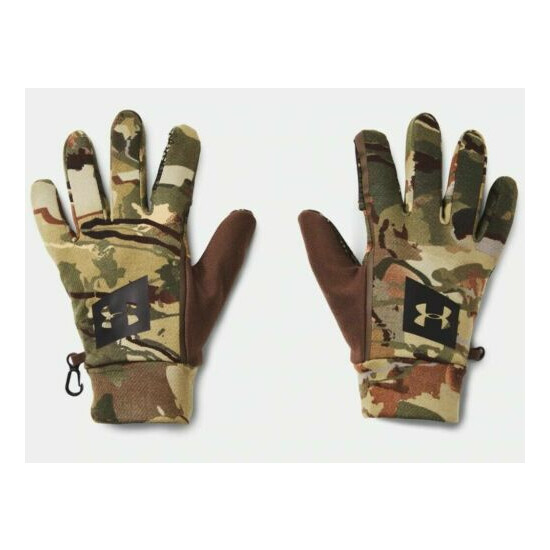 Under Armour Men's UA Coldgear Storm Hunt Early Season Fleece Camo Gloves  image {3}