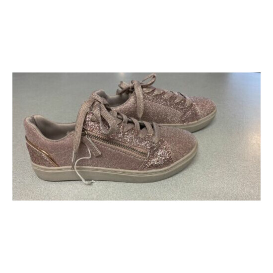 SO Memory Foam Pink Glitter Emilee Sneakers Size 4 image {2}