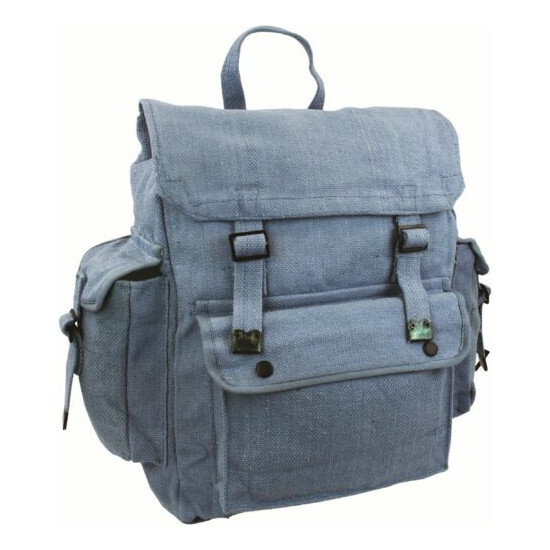 NEW Canvas Rucksack Backpack Webbing fishing satchel Daysack Highlander bag image {3}