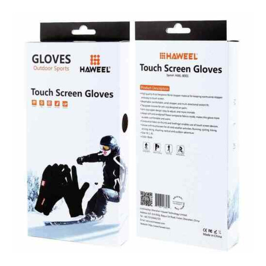 **NEW** Haweel Mens 2 Finger Touch Screen Warm Gloves for Mobile Phone - 2X image {2}