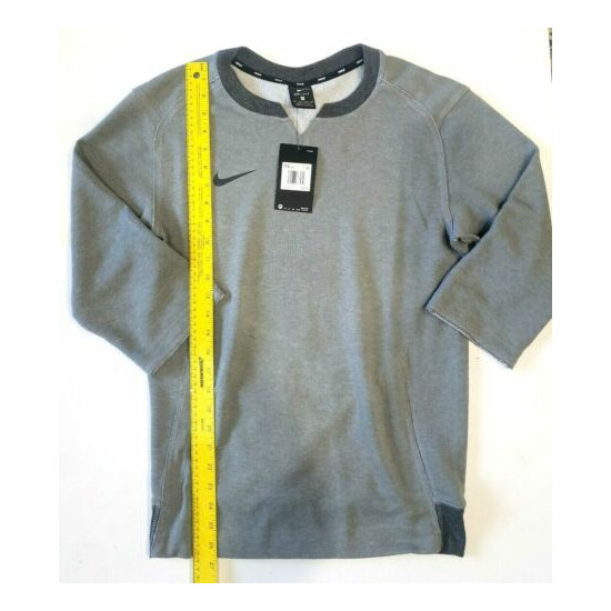 Nike Men's Flux 3/4 Crew Notch Neck Shirt Gray Size XS image {2}
