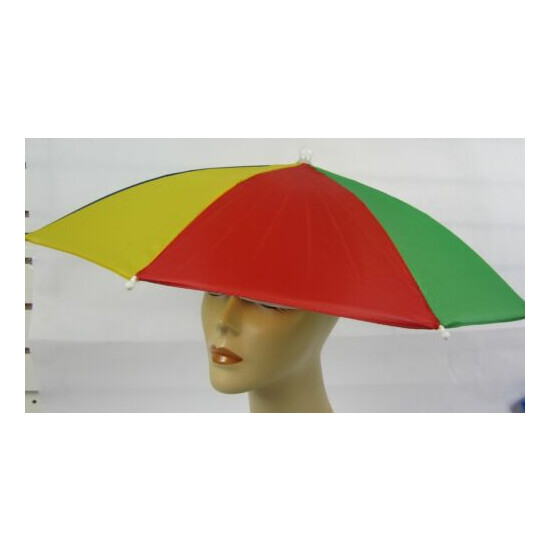 Lot of 1,3, 4, 12--Multi Color Umbrella Hat Cap Rain Sun Protection -UMH8 image {2}