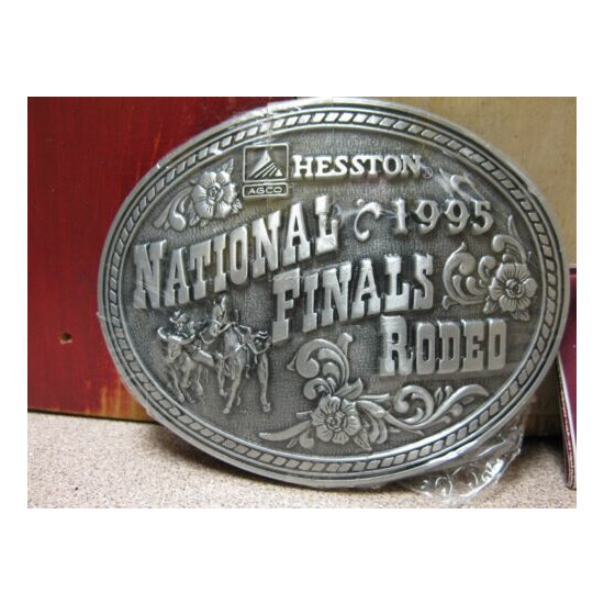 1995 Hesston National Finals Rodeo Belt Buckle Adult & Youth FREE SHIPPING! image {2}