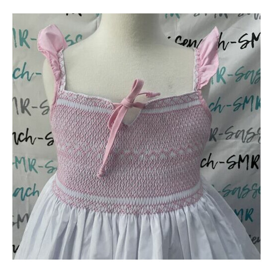 Girls WDW Well Dressed Wolf Pink Smocked Marshmallow Tunic Set Size 6 EUC image {3}