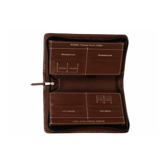 Cheque Book Holder for document Brown 26 Slots US image {3}