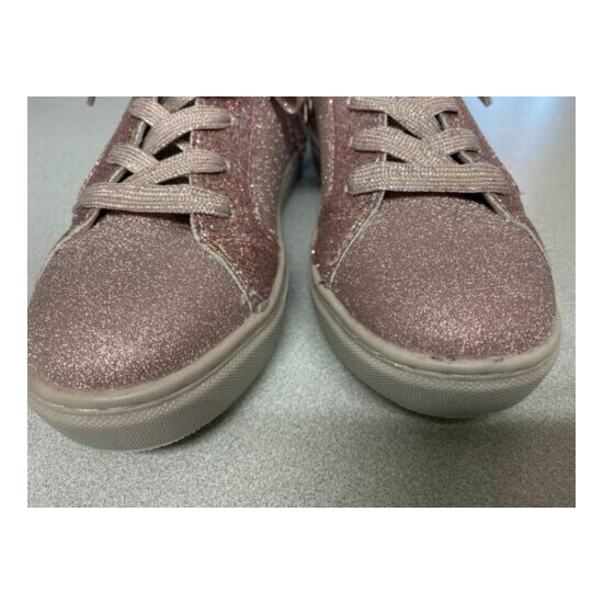 SO Memory Foam Pink Glitter Emilee Sneakers Size 4 image {4}
