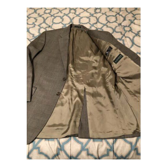 Lauren Ralph Lauren Mens Gray Wool Classic Fit Blazer Sport Coat Jacket SIZE 42L image {3}