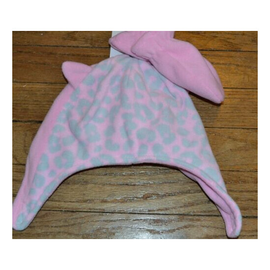 Jumping Beans Super Soft Fleece Hat with matching Mittens Cat Kitty 6 - 18 month image {4}