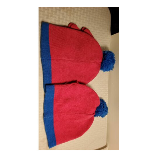 Lot Of 2 Girls Ski Cap Knit With Gloves New Without Tags Pink Blue, (Dream) image {2}