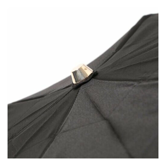 New Burberry Folding Umbrella Shadow logo 55cm Black Men Japan Inner border image {4}