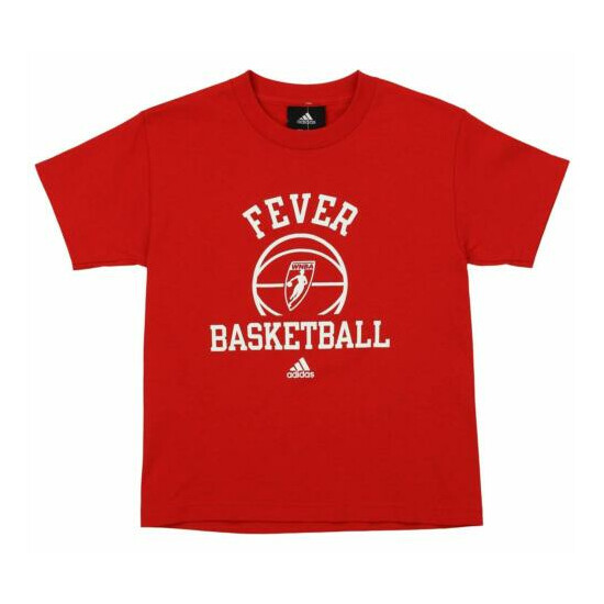 Adidas WNBA Youth Indiana Fever Dribbler Ball Short Sleeve Tee, Red image {1}