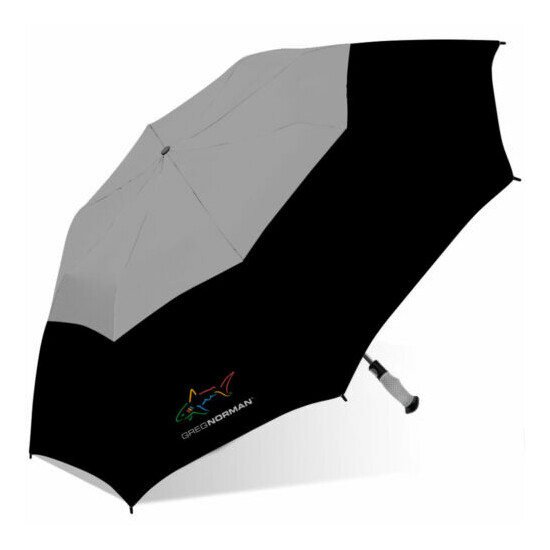 Greg Norman Shark 56" Double Canopy Folding 2-Person Umbrella WC image {2}