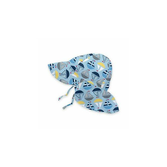 i play. by green sprouts Baby Boys' Flap Sun Protection Print Hat image {1}