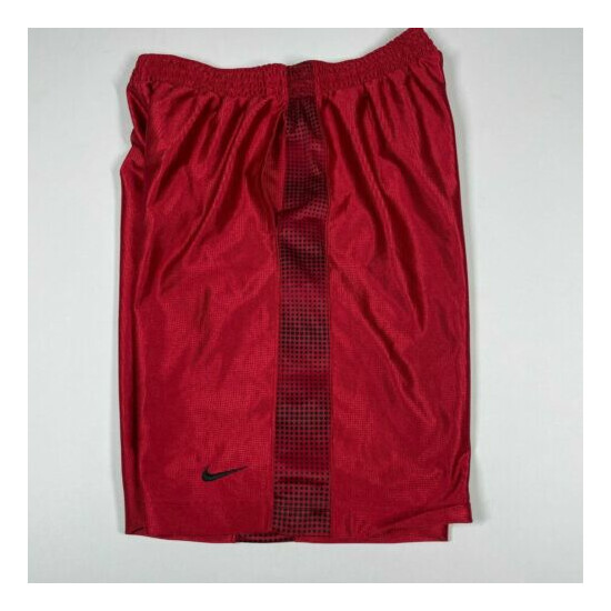 Nike Basketball Red Shorts Athletic Activewear Drawstring Pockets Men's Large image {1}