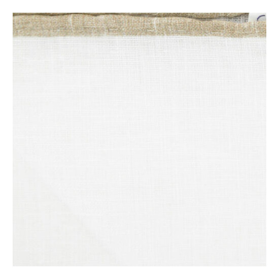$100 Fiori Di Lusso White Solid Linen Blend Pocket Square - x - (839) image {3}