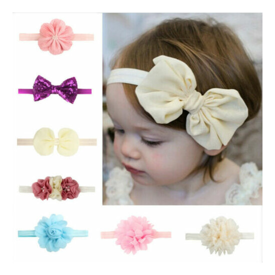 2022 Baby Flower Soft Elastic Headband Cute Accessories image {1}
