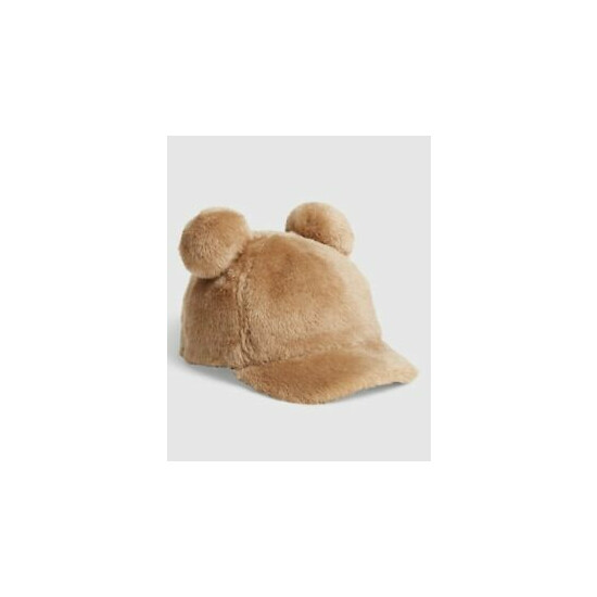 Baby Gap Toddler Fuzzy Fur Plush Bear Baseball Cap Hat M/L image {1}