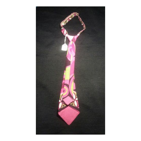 Laa Tee Daa Childrens Neck Tie Pink Green Purple Necktie 12" New image {3}