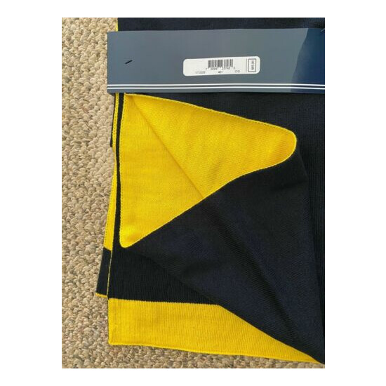 Mens Nautica Hat & Scarf 2 Piece Set Navy Blue/Yellow One Size 100% Acrylic image {3}