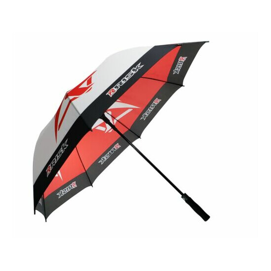 RISK Racing Factory Pit Umbrella Brolly Large 50" Motocross Black Red Golf sport image {3}