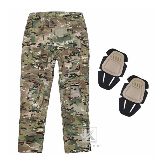 KRYDEX G3 Combat Uniform Tactical BDU Shirt & Pants w/ Knee Pads Camo Multicam image {4}