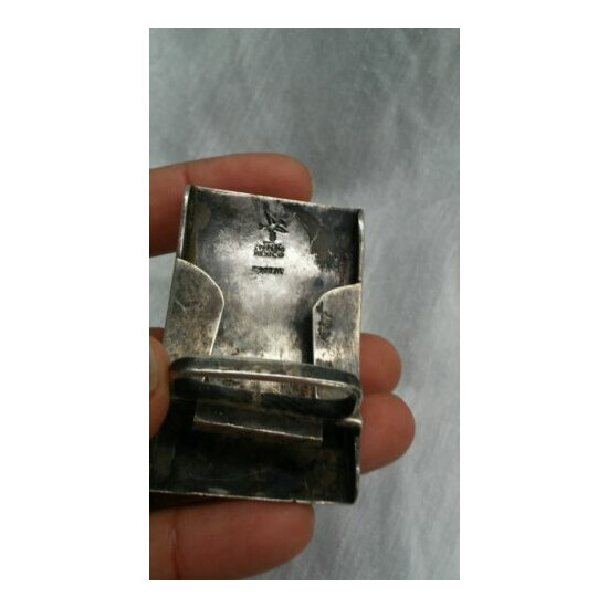 Very nice vintage Mexico sterling 925 2 tones buckle  image {4}