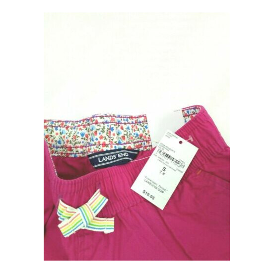 Lands’ End Girls Pink Shorts Size Small (7-8) with Adjustable Waistband image {3}