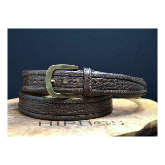 Canovas Club Vintage Mens Classic Leather Belt Brown Size 32 image {2}